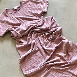 Pink striped maxi dress!